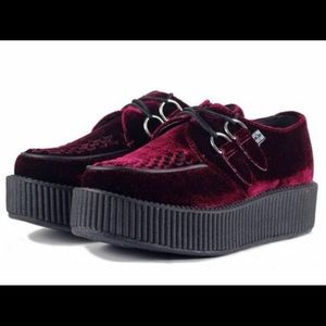 T.U.K. Velvet burgundy creepers